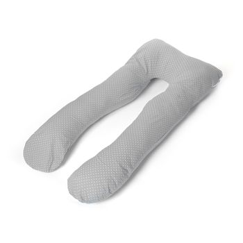 Almohada De Embarazo Cuerpo Completo Desenfundable Gris Acomoda Textil. con  Ofertas en Carrefour