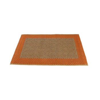 Alfombra De Yute Rectangular 100% Fibra Natural 110x55 Cm - Acomoda Textil.