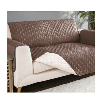 Funda De Sofa Elástica Adaptable Alba, 4 Plazas - 210 - 240 Cm. Marron  Estoralis con Ofertas en Carrefour