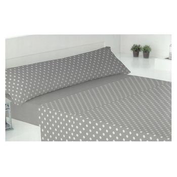 Juego De Sabanas 3 Piezas Franela Invierno Baku Cama De 90 Cm Gris con  Ofertas en Carrefour