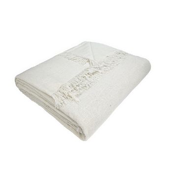 Acomoda Textil – Colcha Multiusos Para Sofá Y Cama, Manta Foulard Cómoda, Grande Y Práctica De Algodón-poliéster. (beige, 180x260 Cm)