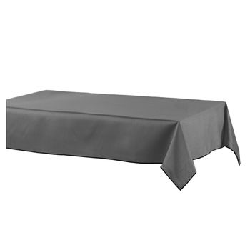 Acomoda Textil – Mantel Antimanchas Rectangular De Hule Ribeteado. Mantel Liso Elegante, Impermeable, Resistente Y Lavable Para Mesa, Ideal Para Interior Y Exterior. (gris, 140x140 Cm)