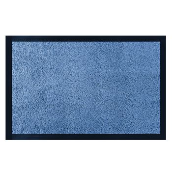 Acomoda Textil - Felpudo De Entrada Absorbente Rectangular Para Interior Y Exterior. Felpudo De Poliamida Y Pvc Antideslizante De Fácil Limpieza. (azul, 40x60 Cm)