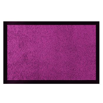 Acomoda Textil - Felpudo De Entrada Absorbente Rectangular Para Interior Y Exterior. Felpudo De Poliamida Y Pvc Antideslizante De Fácil Limpieza. (morado, 60x80 Cm)