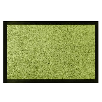 Acomoda Textil - Felpudo De Entrada Absorbente Rectangular Para Interior Y Exterior. Felpudo De Poliamida Y Pvc Antideslizante De Fácil Limpieza. (verde, 40x60 Cm)