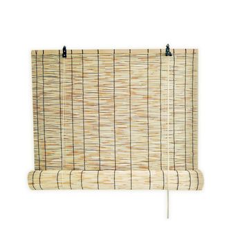 Estor Plegable de Bambú, Producto Terminado, Marrón, 110 x 220 cm