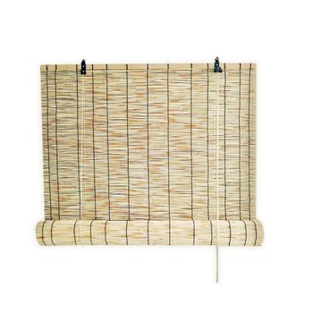 Acomoda Textil – Estor Enrollable De Bambú Para Puertas Y Ventanas. Persiana Ajustable Opaca De Ocultación Decorativa, Cortina Regulable De Temperatura Y Luz En Interior Y Exterior. (120x200 Cm).