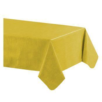 Acomoda Textil – Mantel Antimanchas Rectangular De Hule Al Corte. Mantel Liso Elegante, Impermeable, Resistente Y Lavable Para Mesa, Ideal Para Interior Y Exterior. (amarillo, 140x200 Cm)