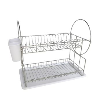 Escurreplatos 2 Alturas Con Bandeja De Plástico 30,3x8,5x44,5 Cm con  Ofertas en Carrefour