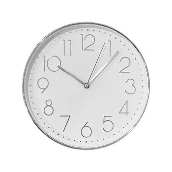 Acomoda Textil - Reloj De Pared Analógico Redondo Y Fácil De Leer. Reloj Medidor De Tiempo Moderno Y Decorativo Con Movimiento Silencioso Para Hogar Y Oficina. (blanco B, 30,5 Cm)