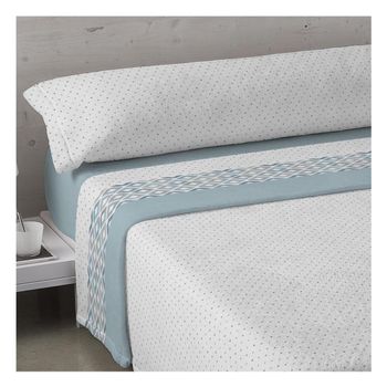 Juego De Sábanas Invierno Afelpadas Pirineo Suave Houston Cama 90cm Azul  Donegal con Ofertas en Carrefour