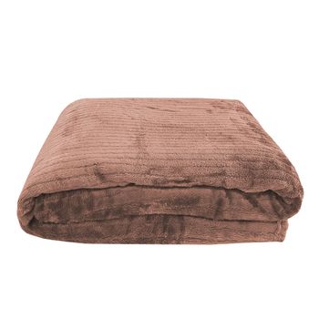 Plaid Manta Para Cama O Sofá Algodón Sarga 240x240 Cm Rosa-gris Oscuro con  Ofertas en Carrefour