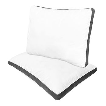 Acomoda Textil – Almohada De Fibra Hueca Siliconada Tacto Seda Para Hotel Y Casa. Almohada Suave De Alta Recuperación Con Tratamiento Antiácaros Y Antibacterias Para Dormir Y Descansar. (2 Ud, 70 Cm)