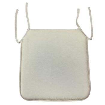 Acomoda Textil – Cojines Para Silla De Espuma Con Tela Y Cintas De Sujeción 40x40 Cm. Asiento Acolchado, Mullido Y Cómodo Para Interior Y Exterior De Comedor, Jardín Y Terraza. (beige, 2 Unidades)