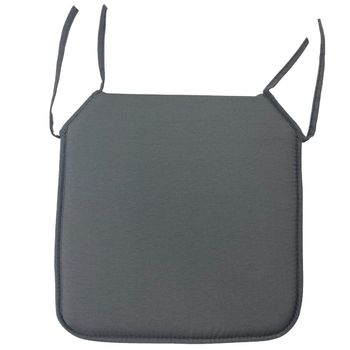 Acomoda Textil – Cojines Para Silla De Espuma Con Tela Y Cintas De Sujeción 40x40 Cm. Asiento Acolchado, Mullido Y Cómodo Para Interior Y Exterior De Comedor, Jardín Y Terraza. (gris Osc, 4 Unidades)