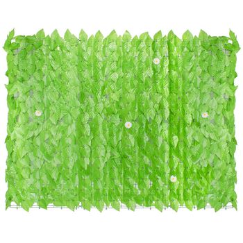 Acomoda Textil – Enredadera Artificial Con Hojas Para Decoración Y Ocultación Interior Y Exterior. Seto Para Valla, Balcón O Pared De Privacidad En Jardín, Patio Y Terraza. (verde 1x3 Metros)