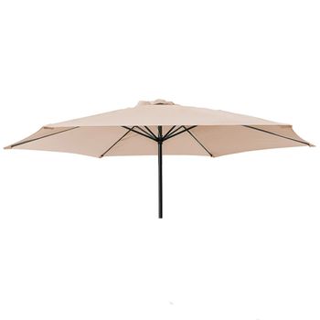 Acomoda Textil – Toldo Octogonal Para Sombrilla Jardín Redonda 3m. Repuesto Parasol Grande Y Resistente De 8 Varillas Para Exterior, Solo Toldo De Repuesto. (beige)