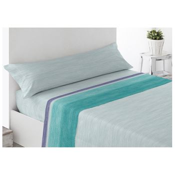 Acomoda Textil – Juego Sábanas Microfibra Cama Individual Y Matrimonio, Bajera Ajustable, Encimera Y Funda Almohada. Sábanas Estampadas Cómodas Y Suave Para Verano-invierno. Alfaro Verde, Cama 150 Cm