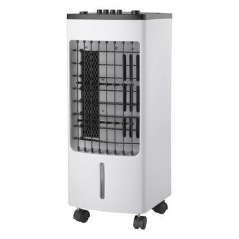 Acomoda Textil – Climatizador Evaporativo Con 3 Velocidades, 80 W Y Oscilación Automática 60°. Climatizador Portátil Con Ruedas Y 4 Litros De Capacidad 25x30x60 Cm.