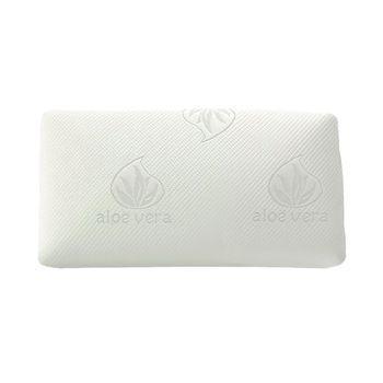 Acomoda Textil - Almohada Viscoelástica Con Doble Funda, Almohada Desenfundable Con Cremallera, Adaptable Al Cuello Con Tejido Aloe Vera. (40x25 Cm)…