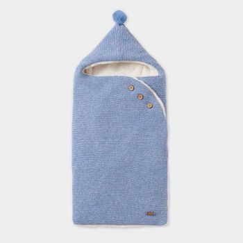 Saco Tricot Capazo Bebé Blue Ice