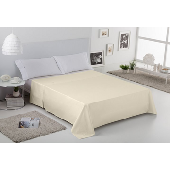 Sábana Encimera Crema Lisa Cama 135cm Donegal Collections