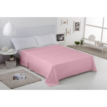 Sábana Bajera Ajustable Lisa Rosa Cama 90 Cm - 90x190/200 Cm, 100% Algodón.  con Ofertas en Carrefour