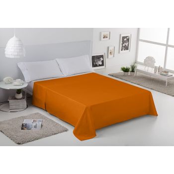 Juego De Sábanas 3 Piezas Cama 90 Microfibra Transpirable Suave 90x190/200  Cm Naranja con Ofertas en Carrefour