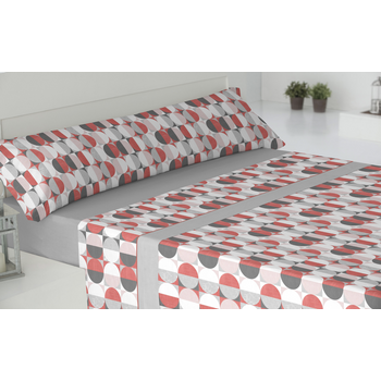 Juego De Sábanas Tres Piezas Donegal Home Cama 90cm Rojo