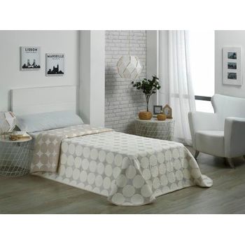 Colcha Bouti Reversible Helen Beige Donegal Cama De 135cm 235x270cm