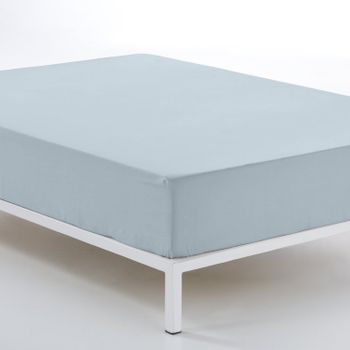 Sábana Bajera Ajustable Donegal  Cama 105 Cm Celeste