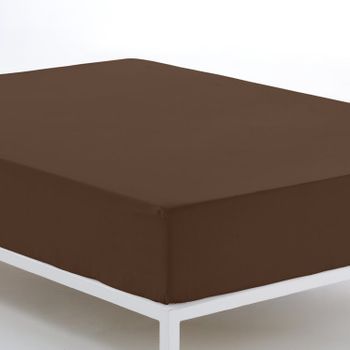 Sábana Bajera Ajustable Donegal  Cama 90 Cm Café