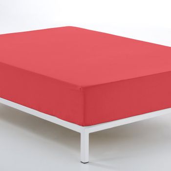 Sábana Bajera Ajustable Donegal  Cama 90 Cm Rojo