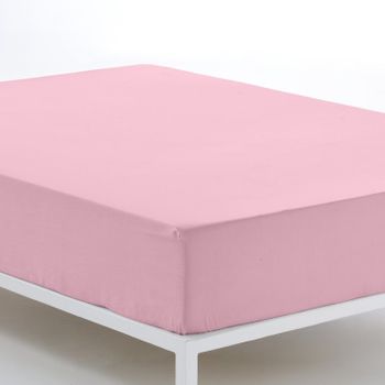 Sábana Bajera Ajustable Donegal  Cama 120 Cm Rosa