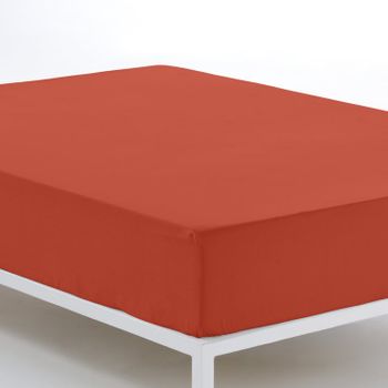 Sábana Bajera Ajustable Donegal  Cama 105 Cm Tierra