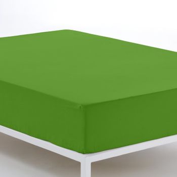 Sábana Bajera Ajustable Donegal  Cama 90 Cm Verde