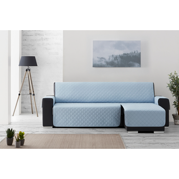 Funda Chaiselongue Acolchada Reversible 200 Brazo Izquierdo Spirit Azul Claro