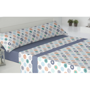 Juego De Sábanas Tres Piezas Invierno Franela Drag Cama De 135 Cm Azul con  Ofertas en Carrefour