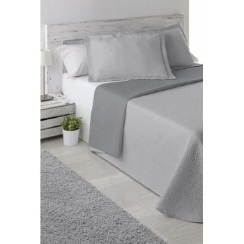 EDREDON NORDICO REVERSIBLE BICOLOR AZUL 1/L.807 GRIS CAMA 90