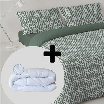 Funda Nórdica + Relleno Nórdico Strella Verde Cama 135cm Donegal Collections