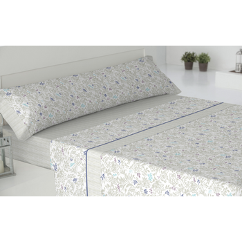 Juego de Sábanas 3 Piezas Donegal Carpeta Cama 90 cm Marrón - Conforama