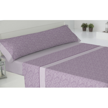 Juego de Sábanas Exclusive cama 90cm Poseidón Malva - 50% Algodón 50% –  Fielhogar