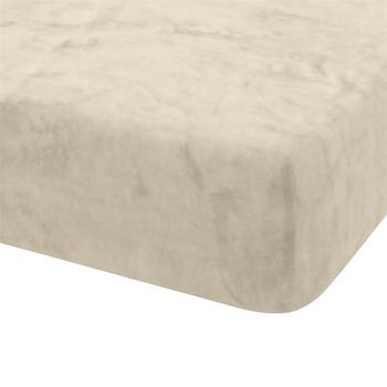 Sábana Bajera Ajustable Coralina Beige Cama 90cm Donegal Collections