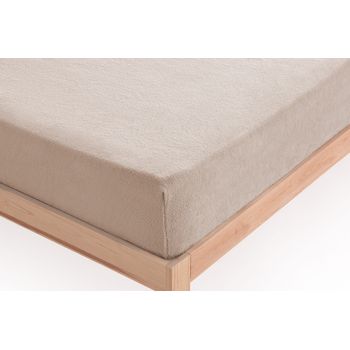 Sábana Bajera Ajustable Coralina Beige Cama 150cm Donegal Collections