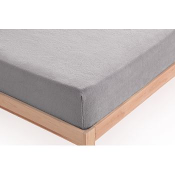 Sábana Bajera Ajustable Naturals ELBA Gris oscuro 90 x 190/200 cm (Cama de  90) 