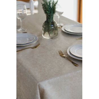 Mantel Resinado Antimanchas Sostenible Niza Lino 100x140cm Lappet Covers