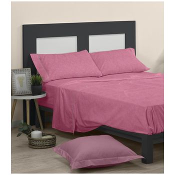 Juego Sábanas Tres Pza Algodón Percal TEX HOME Freezia Cama 135/140 Blanco