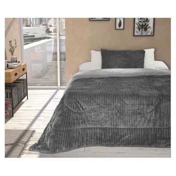 Acomoda Textil – Funda Relleno Nórdico Reversible De Invierno Para Cama.  Funda Bicolor Cálida Para Edredón Suave, Lavable Y Resistente Con Fundas De  Cojín. (gris, Cama 105 Cm) con Ofertas en Carrefour