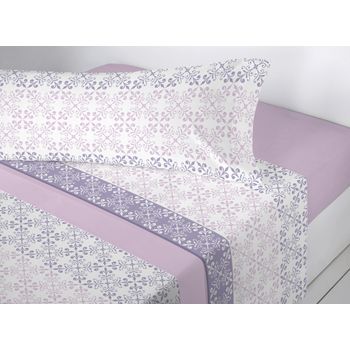 Juego De Sábanas Invierno Coralina Baden Cama 90cm Malva Donegal