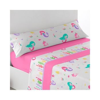 Juego De Sábanas Invierno Afelpadas Pirineo Suave Little Cama 90cm Rosa Donegal